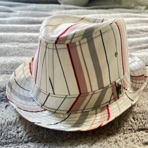 Christy's Crown Series fedora hat striped cotton classic creased brim stylish